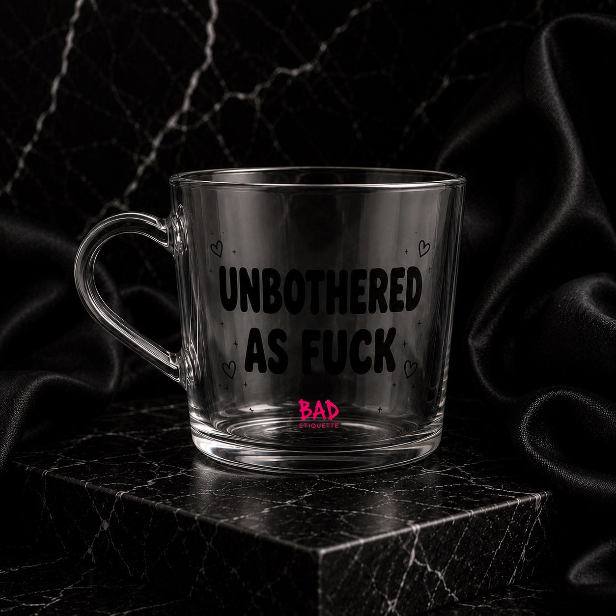 Unbothered As Fuck Glass Coffee Mug