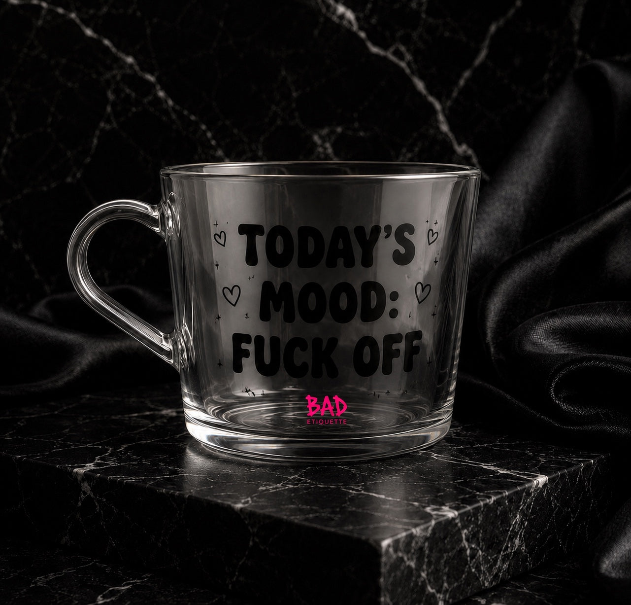 Today’s Mood: Fuck Off Glass Coffee Mug